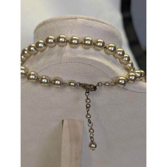 3 for $30 Vintage gold single strand long high quality faux pearl knotted - Picture 4 of 9